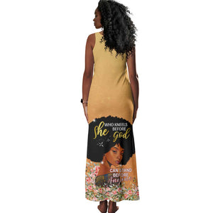 Personalized African Black Women Tank Maxi Dress She Who Kneels Before God