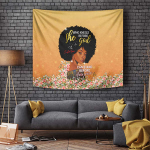 Personalized African Black Women Tapestry She Who Kneels Before God