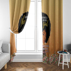 Personalized African Black Women Window Curtain She Who Kneels Before God