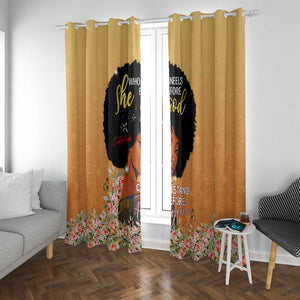 Personalized African Black Women Window Curtain She Who Kneels Before God