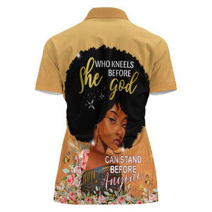 Personalized African Black Women Women Polo Shirt She Who Kneels Before God