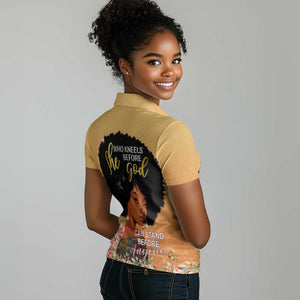 Personalized African Black Women Women Polo Shirt She Who Kneels Before God