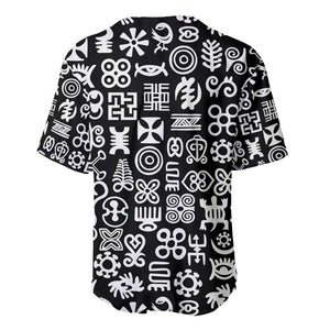 African Adinkra Baseball Jersey - Mixed Pattern Symbols