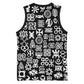 African Adinkra Basketball Jersey - Mixed Pattern Symbols DT02