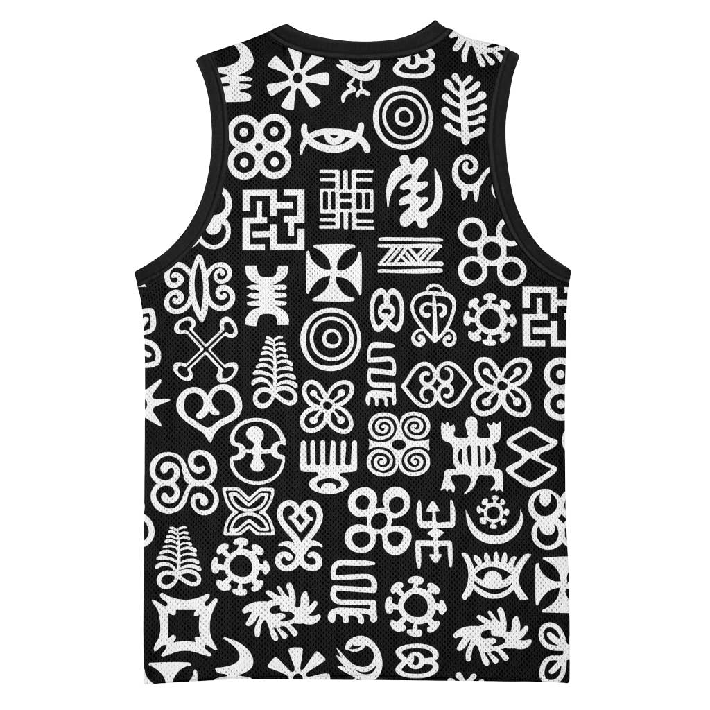African Adinkra Basketball Jersey - Mixed Pattern Symbols DT02