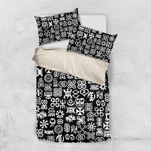 African Adinkra Bedding Set - Mixed Pattern Symbols