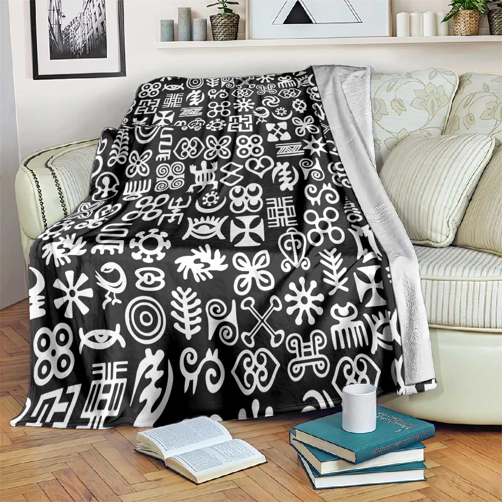 African Adinkra Blanket - Mixed Pattern Symbols