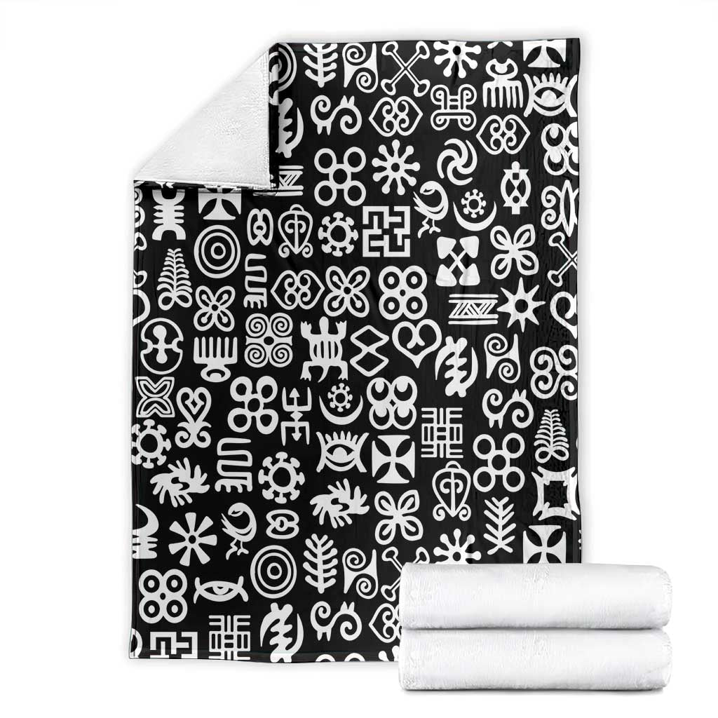 African Adinkra Blanket - Mixed Pattern Symbols