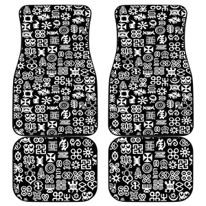 African Adinkra Car Mats - Mixed Pattern Symbols