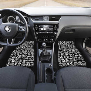 African Adinkra Car Mats - Mixed Pattern Symbols