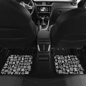 African Adinkra Car Mats - Mixed Pattern Symbols