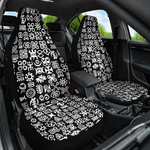 African Adinkra Car Seat Cover - Mixed Pattern Symbols