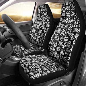 African Adinkra Car Seat Cover - Mixed Pattern Symbols