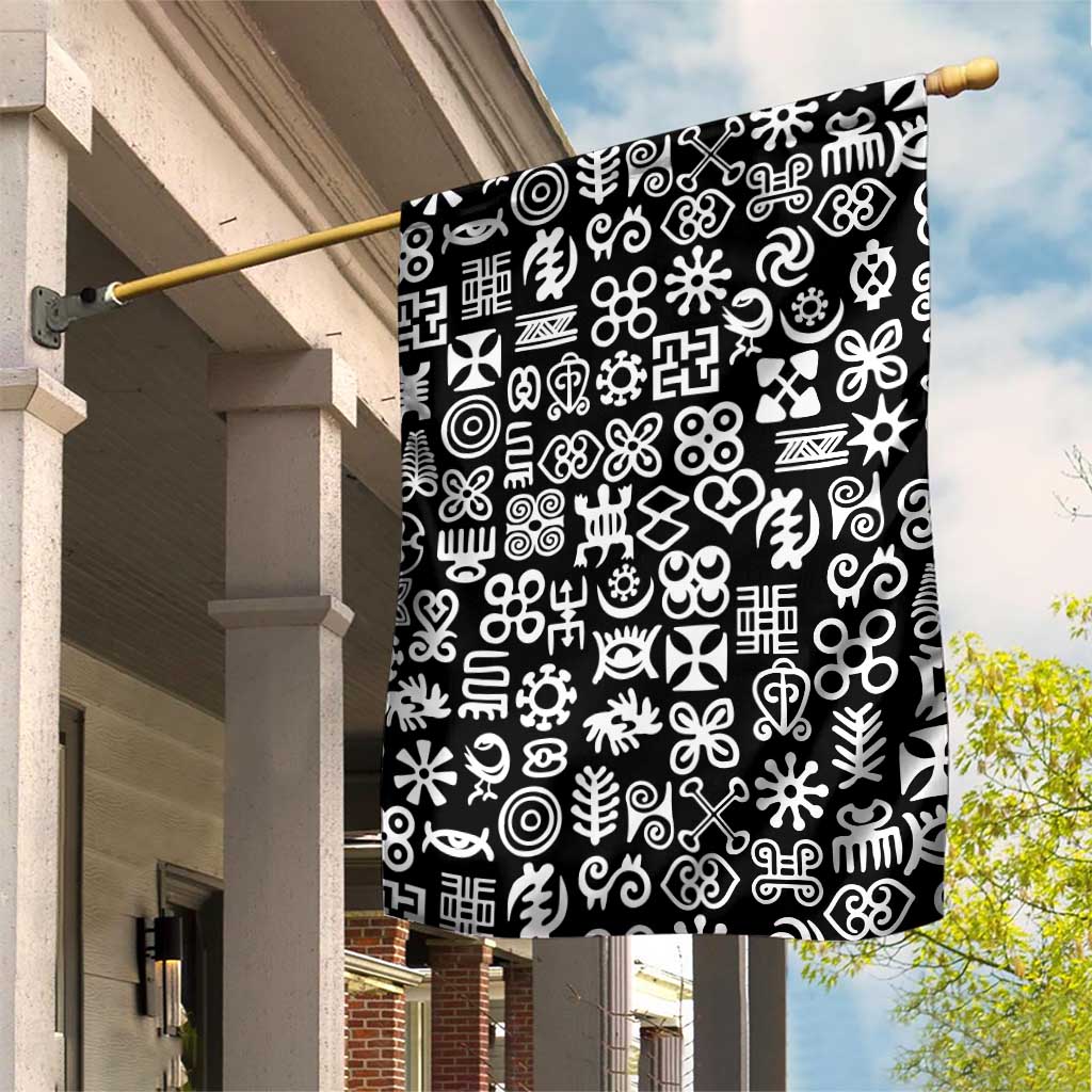 African Adinkra Garden Flag - Mixed Pattern Symbols