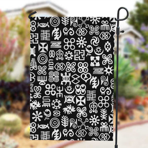 African Adinkra Garden Flag - Mixed Pattern Symbols