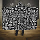 African Adinkra Hooded Blanket - Mixed Pattern Symbols