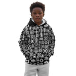 African Adinkra Kid Hoodie - Mixed Pattern Symbols