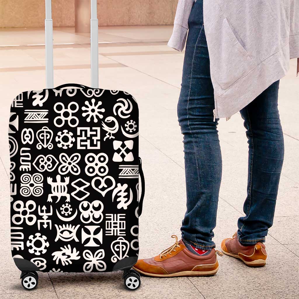 African Adinkra Luggage Cover - Mixed Pattern Symbols