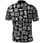 African Adinkra Polo Shirt - Mixed Pattern Symbols
