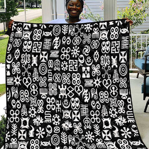 African Adinkra Quilt - Mixed Pattern Symbols