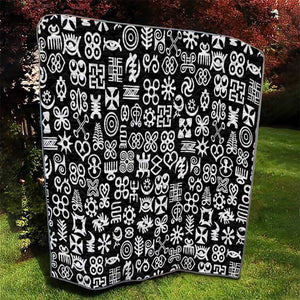 African Adinkra Quilt - Mixed Pattern Symbols