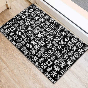 African Adinkra Rubber Doormat - Mixed Pattern Symbols