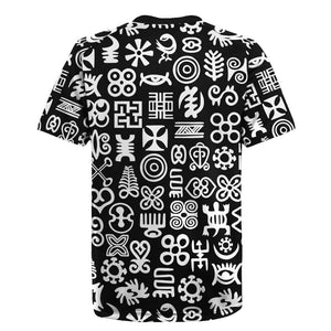 African Adinkra Rugby Jersey - Mixed Pattern Symbols