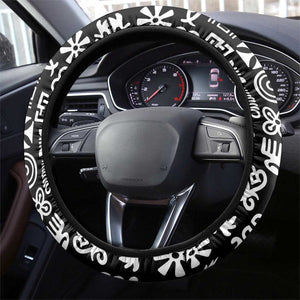 African Adinkra Steering Wheel Cover - Mixed Pattern Symbols