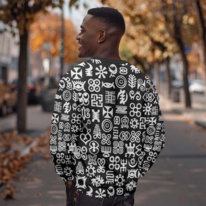 African Adinkra Sweatshirt - Mixed Pattern Symbols