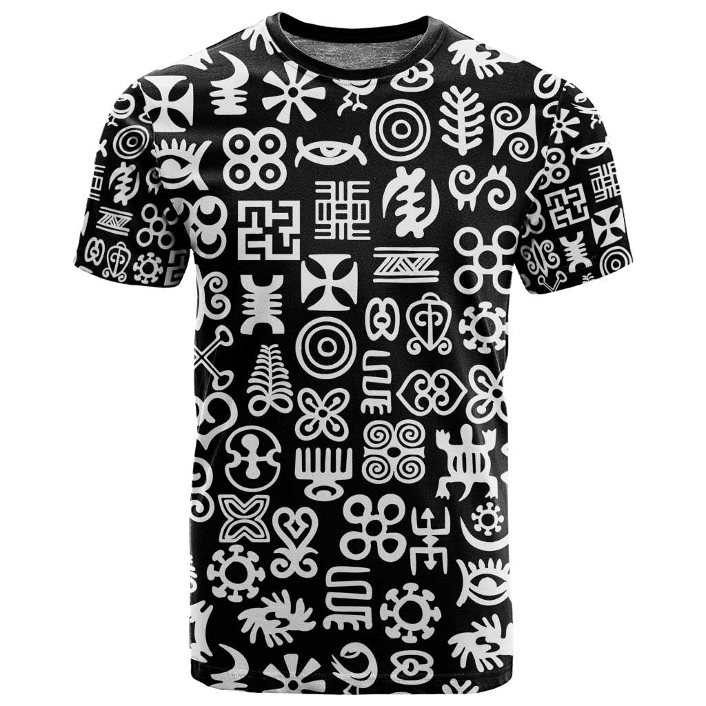 African Adinkra T shirt - Mixed Pattern Symbols