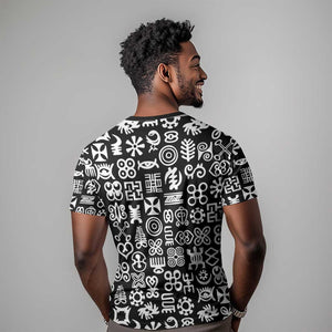 African Adinkra T shirt - Mixed Pattern Symbols