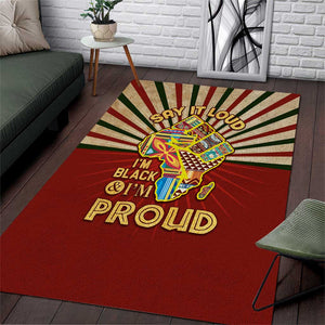 Proud African Area Rug - Hand Up Africa Map Art