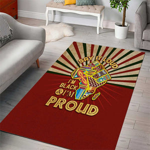 Proud African Area Rug - Hand Up Africa Map Art