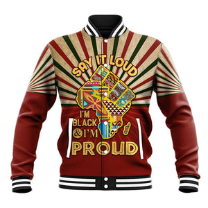 Proud African Baseball Jacket - Hand Up Africa Map Art DT02