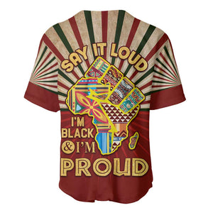 Proud African Baseball Jersey - Hand Up Africa Map Art