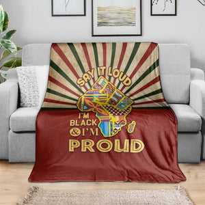 Proud African Blanket - Hand Up Africa Map Art