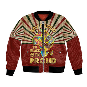 Proud African Bomber Jacket - Hand Up Africa Map Art