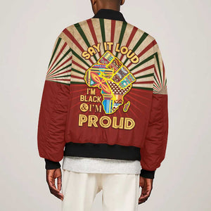 Proud African Bomber Jacket - Hand Up Africa Map Art