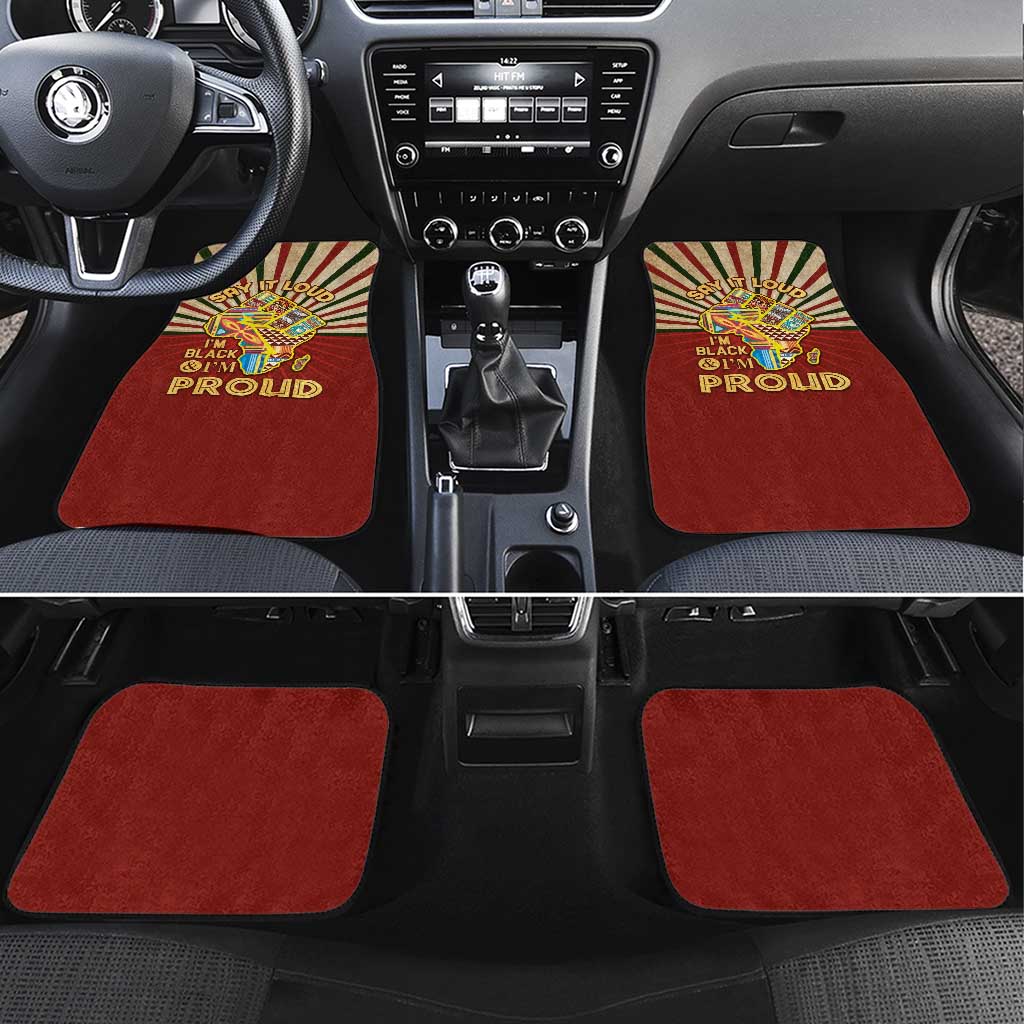 Proud African Car Mats - Hand Up Africa Map Art