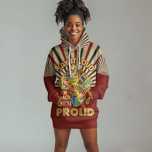 Proud African Hoodie Dress - Hand Up Africa Map Art