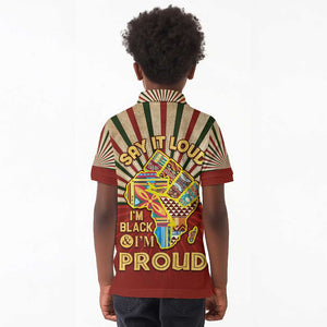 Proud African Kid Polo Shirt - Hand Up Africa Map Art