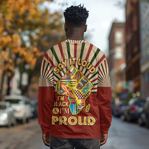 Proud African Long Sleeve Shirt - Hand Up Africa Map Art DT02