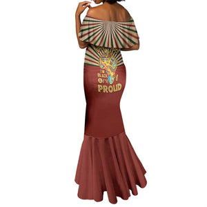 Proud African Mermaid Dress - Hand Up Africa Map Art