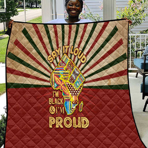 Proud African Quilt - Hand Up Africa Map Art