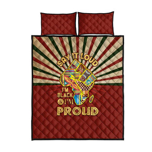 Proud African Quilt Bed Set - Hand Up Africa Map Art