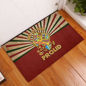 Proud African Rubber Doormat - Hand Up Africa Map Art