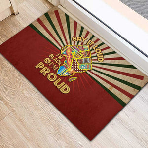 Proud African Rubber Doormat - Hand Up Africa Map Art