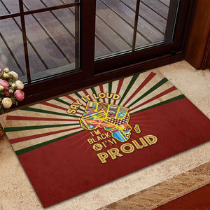 Proud African Rubber Doormat - Hand Up Africa Map Art