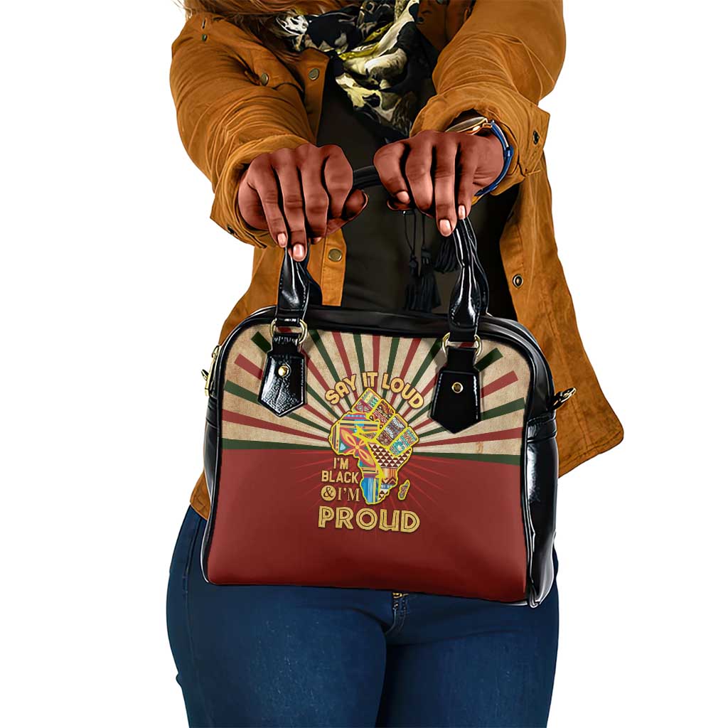 Proud African Shoulder Handbag - Hand Up Africa Map Art