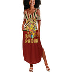 Proud African Summer Maxi Dress - Hand Up Africa Map Art